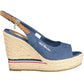Blue Cotton Women Sandal
