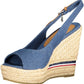 Blue Cotton Women Sandal