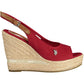 Red Cotton Women Sandal