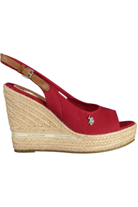 Red Cotton Women Sandal
