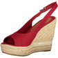 Red Cotton Women Sandal