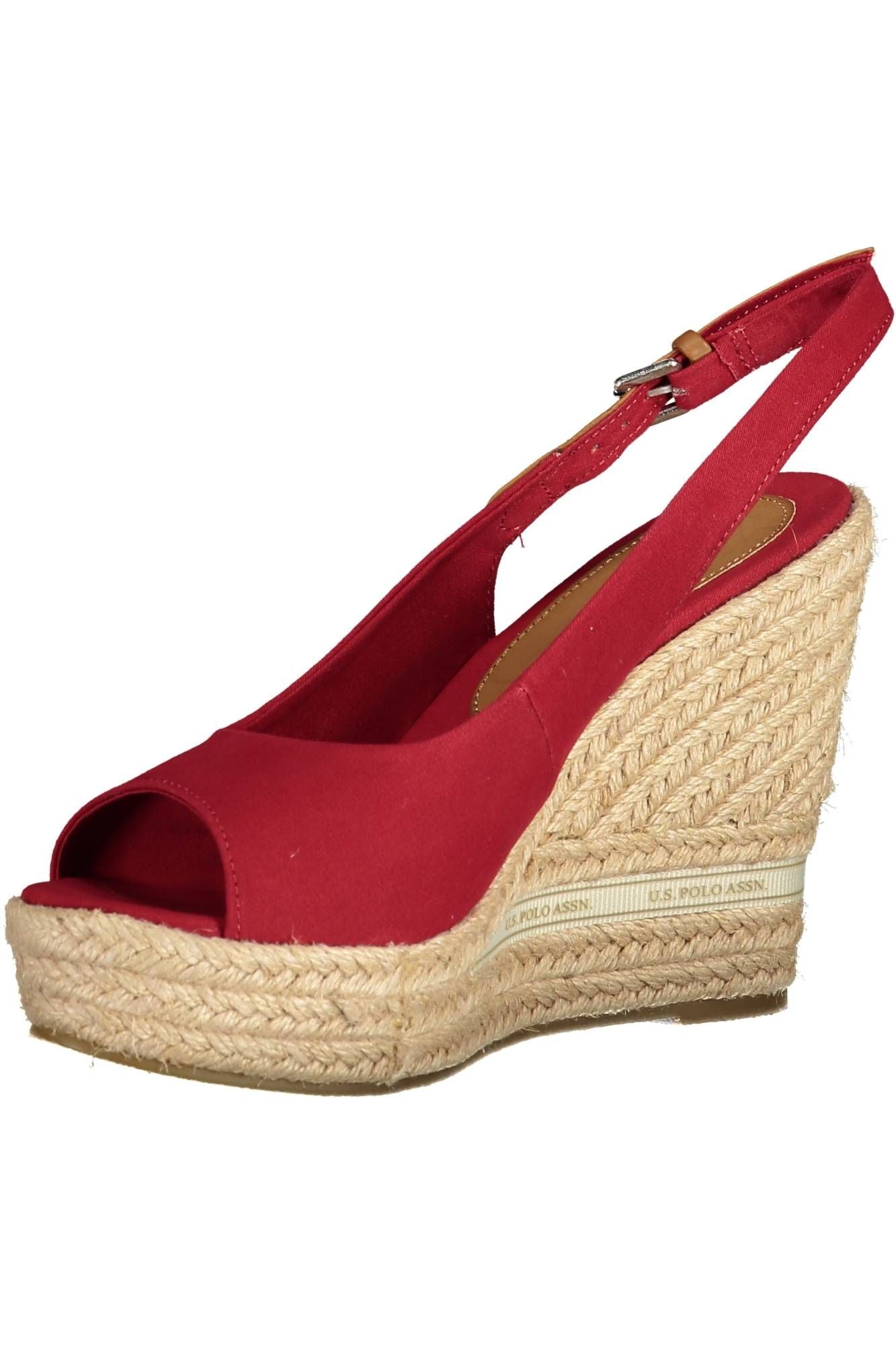 Red Cotton Women Sandal