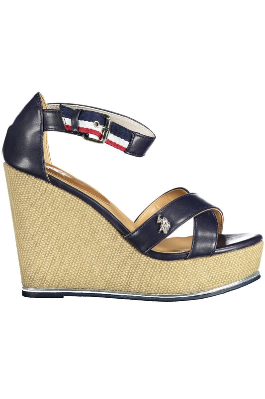 Blue Cotton Women Sandal