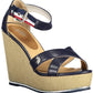 Blue Cotton Women Sandal