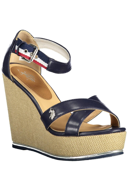 Blue Cotton Women Sandal