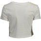 White Cotton Women T-Shirt