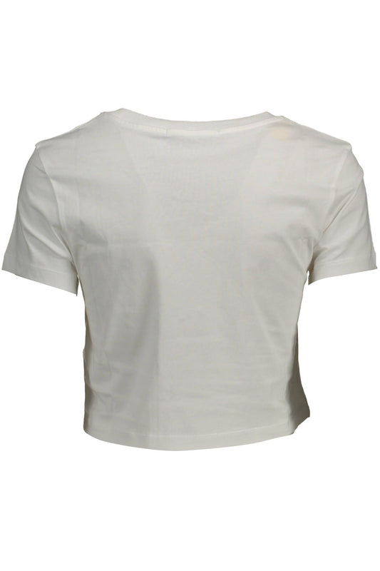 White Cotton Women T-Shirt
