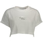 White Cotton Women T-Shirt