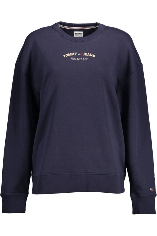 Blue Cotton Women Sweater