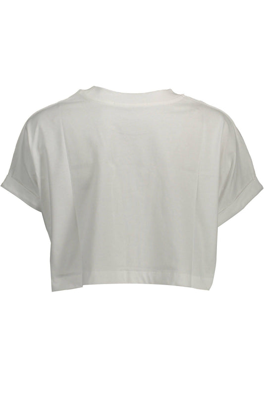 White Cotton Women T-Shirt