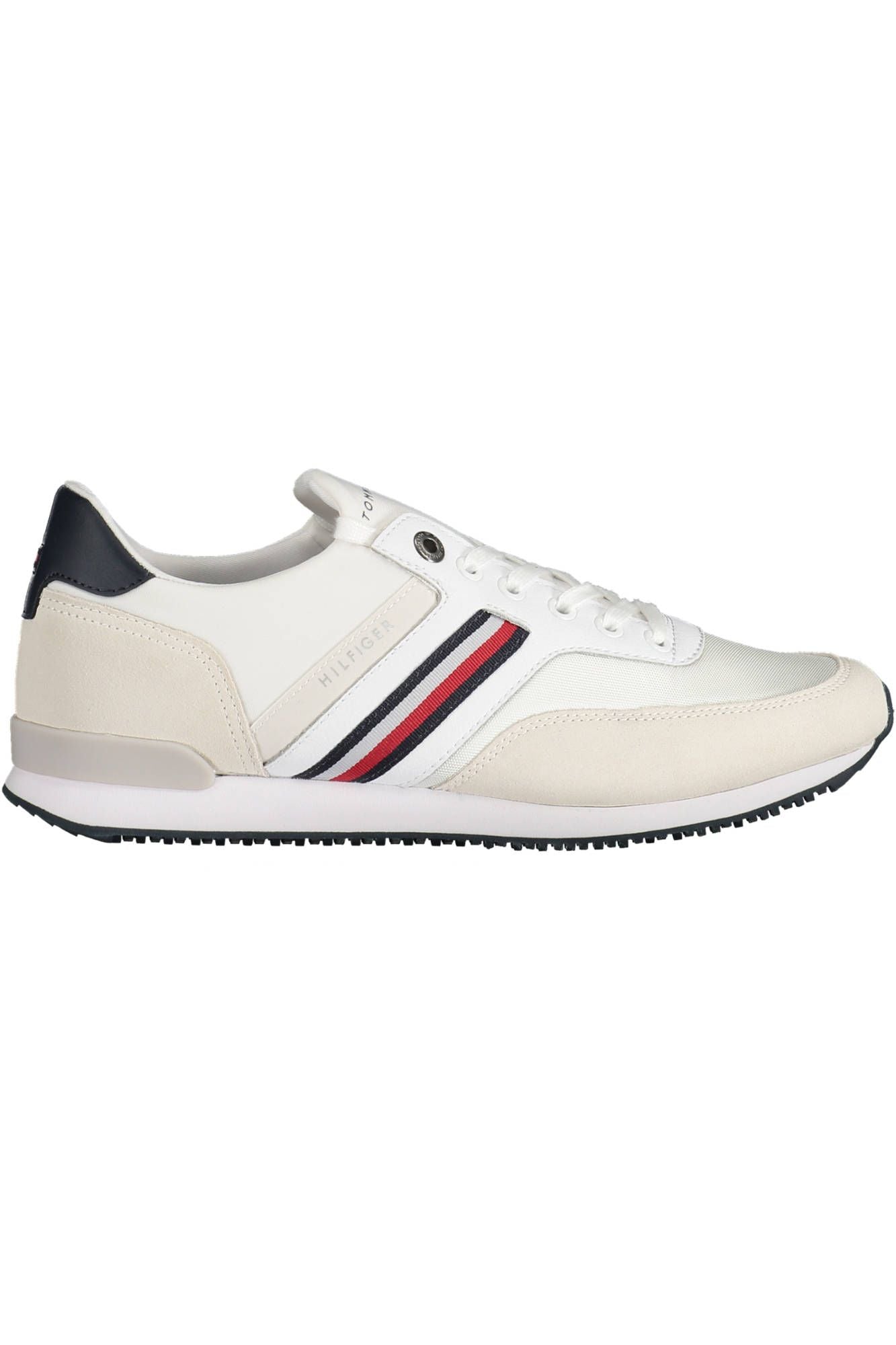White Polyester Men Sneaker