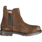 Brown Polyester Men Boot
