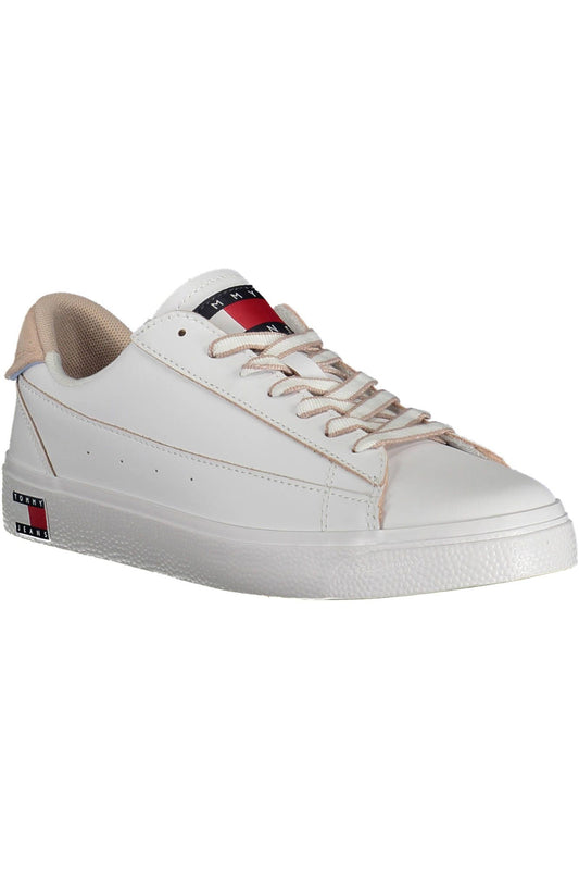 White Polyester Women Sneaker