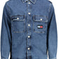Blue Cotton Men Jacket