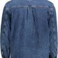 Blue Cotton Men Jacket