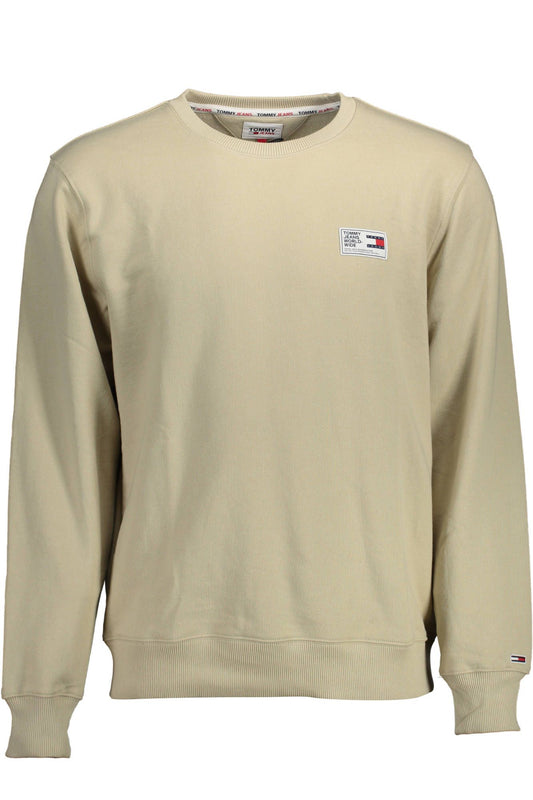 Beige Cotton Men Sweater