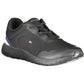 Black Polyester Men Sneaker