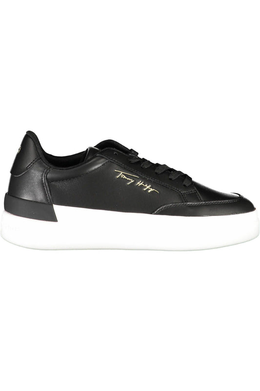 Black Polyester Women Sneaker