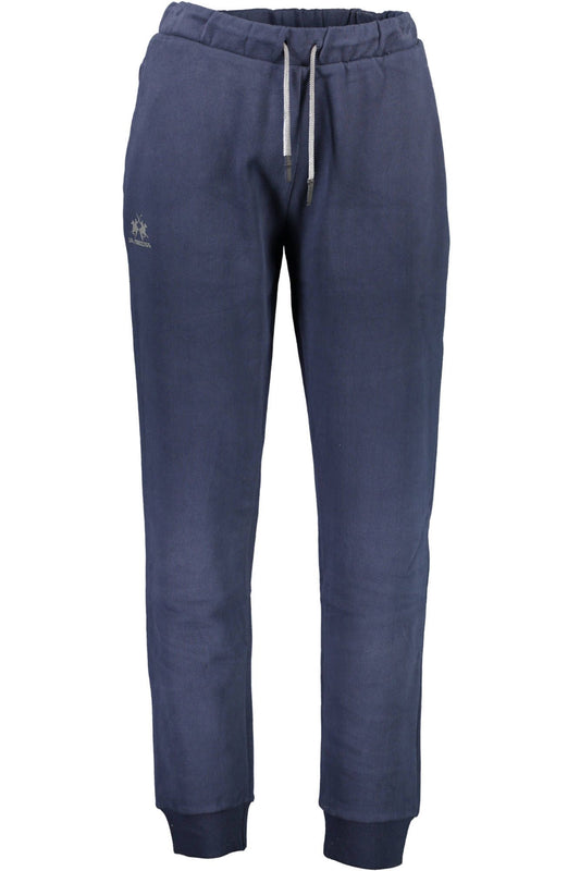 Blue Cotton Men Pant