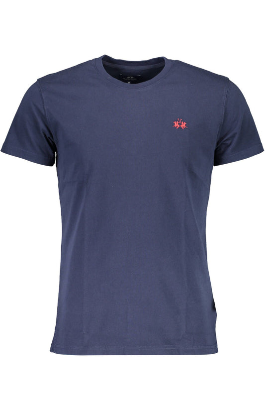 Blue Cotton Men T-Shirt