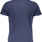 Blue Cotton Men T-Shirt