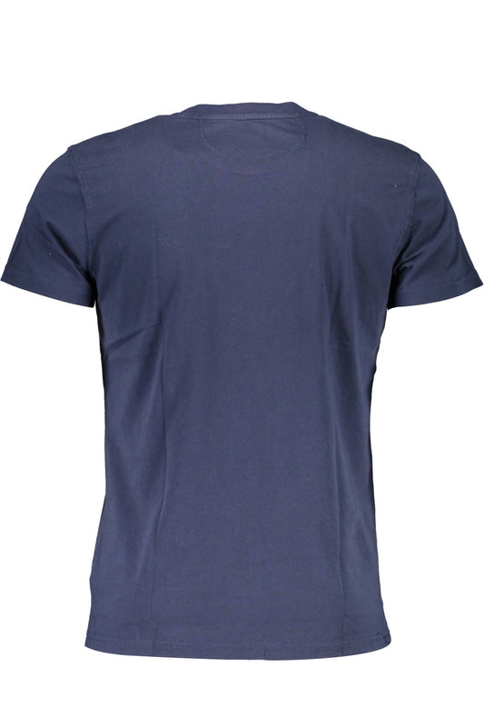 Blue Cotton Men T-Shirt