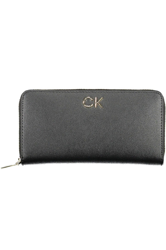 Black Polyurethane Women Wallet