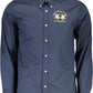 Blue Cotton Men Shirt