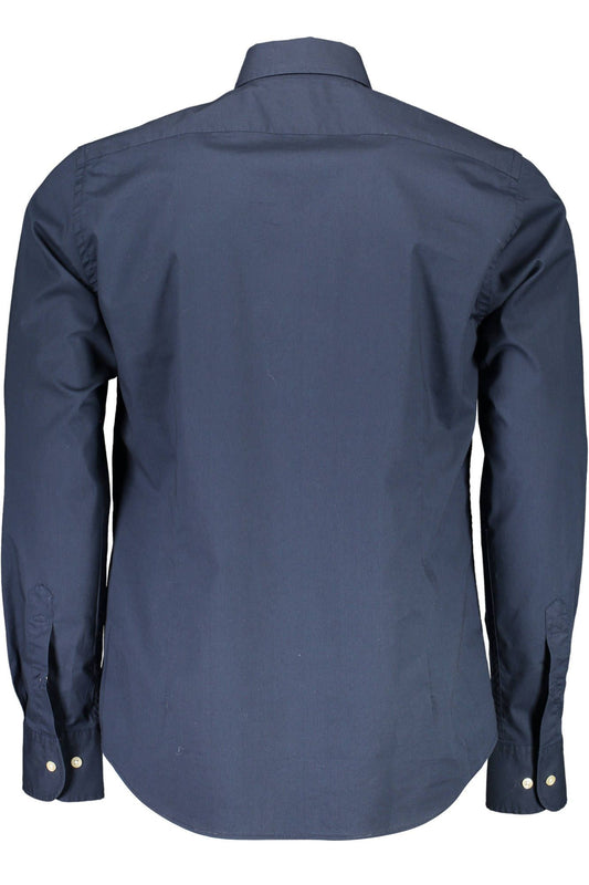Blue Cotton Men Shirt