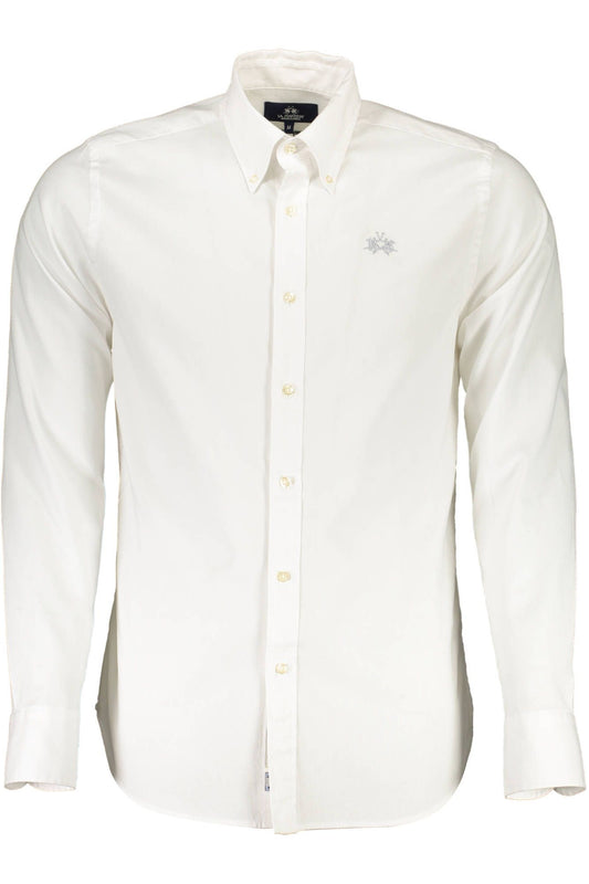 White Cotton Men Shirt