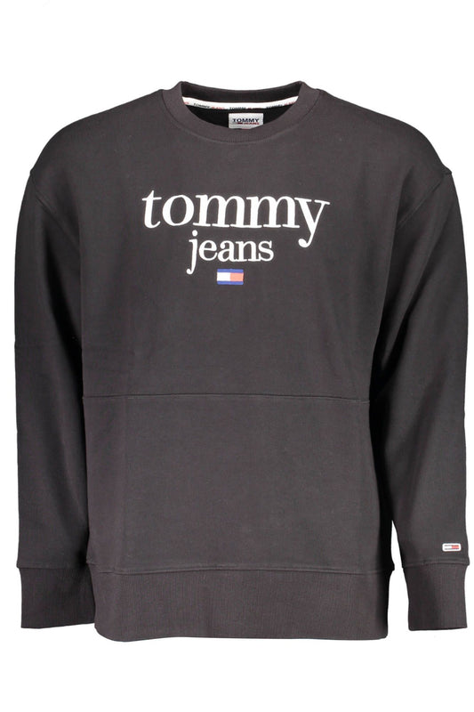 Black Cotton Men Sweater