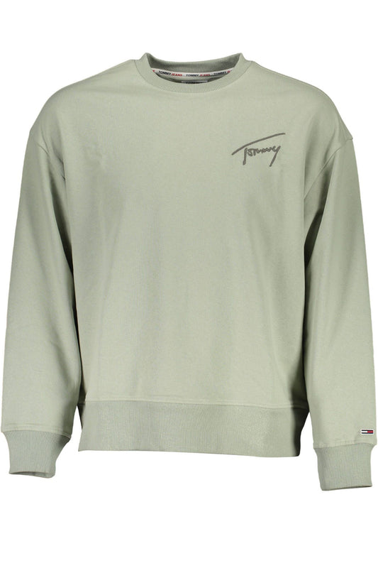 Green Cotton Men Sweater