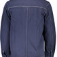 Blue Cotton Men Jacket