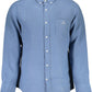Blue Linen Men Shirt