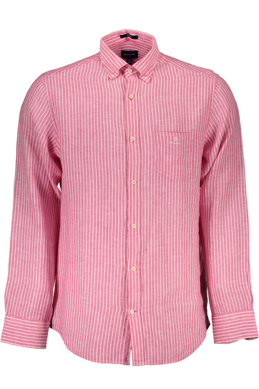 Pink Linen Men Shirt