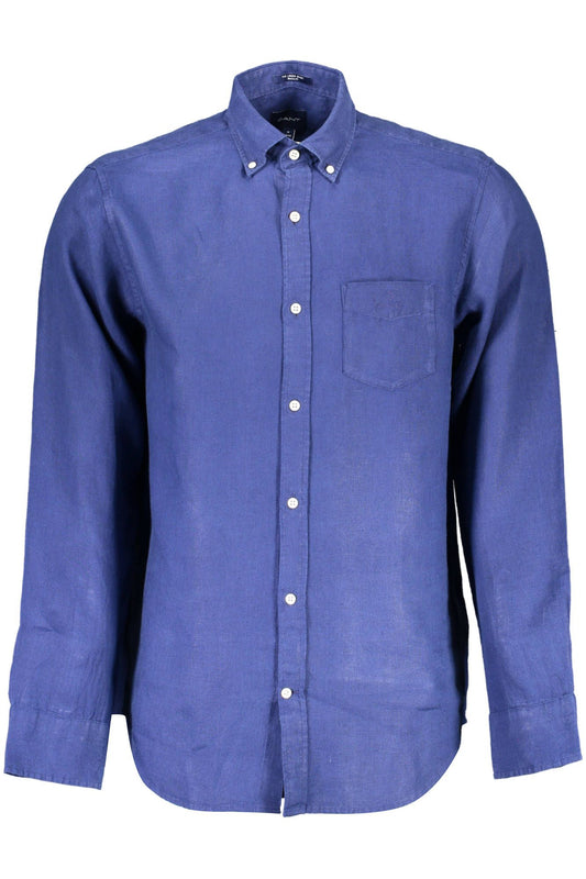 Blue Linen Men Shirt