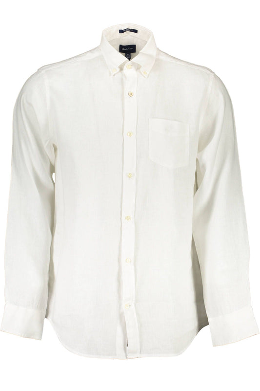 White Linen Men Shirt