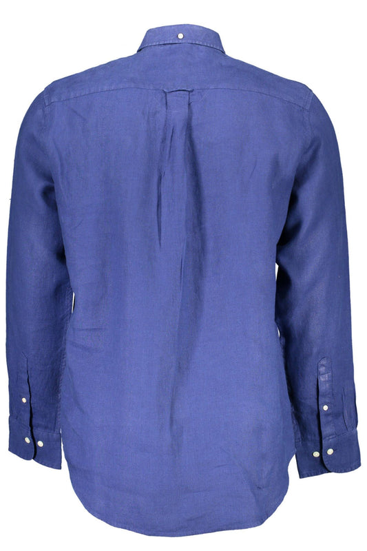 Blue Linen Men Shirt