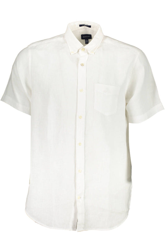 White Linen Men Shirt
