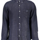 Blue Linen Men Shirt