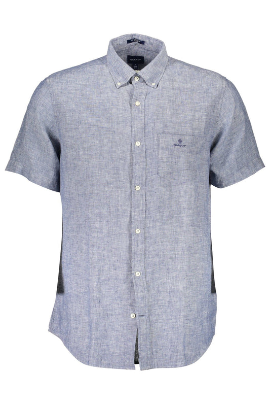 Blue Linen Men Shirt