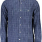 Blue Cotton Men Shirt