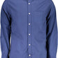 Blue Cotton Men Shirt