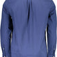 Blue Cotton Men Shirt