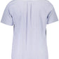 Blue Cotton Men Shirt