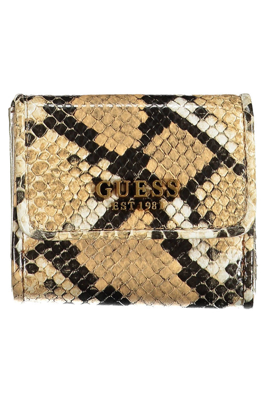 Beige Polyurethane Women Wallet