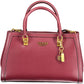 Purple Polyurethane Women Handbag