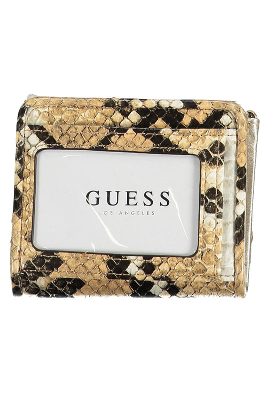 Beige Polyurethane Women Wallet
