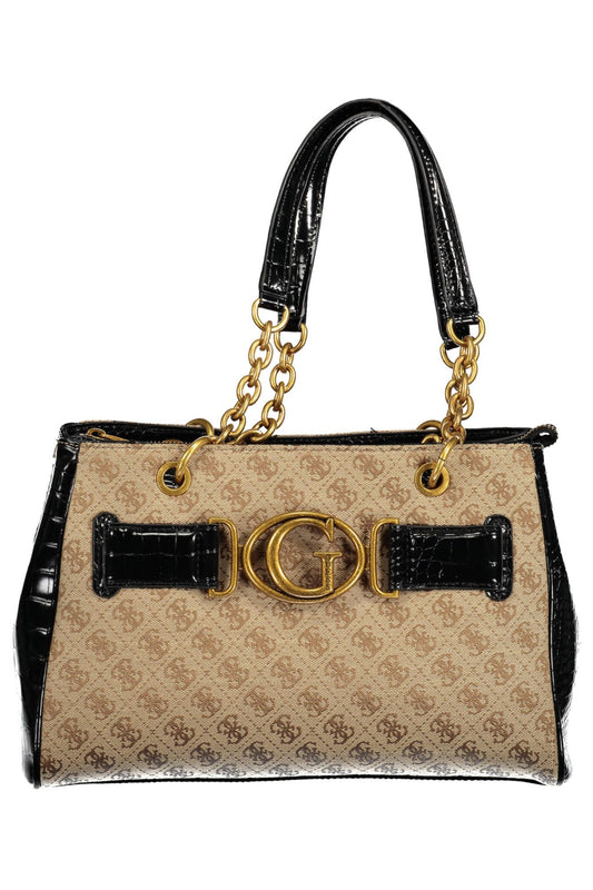 Black Polyethylene Women Handbag