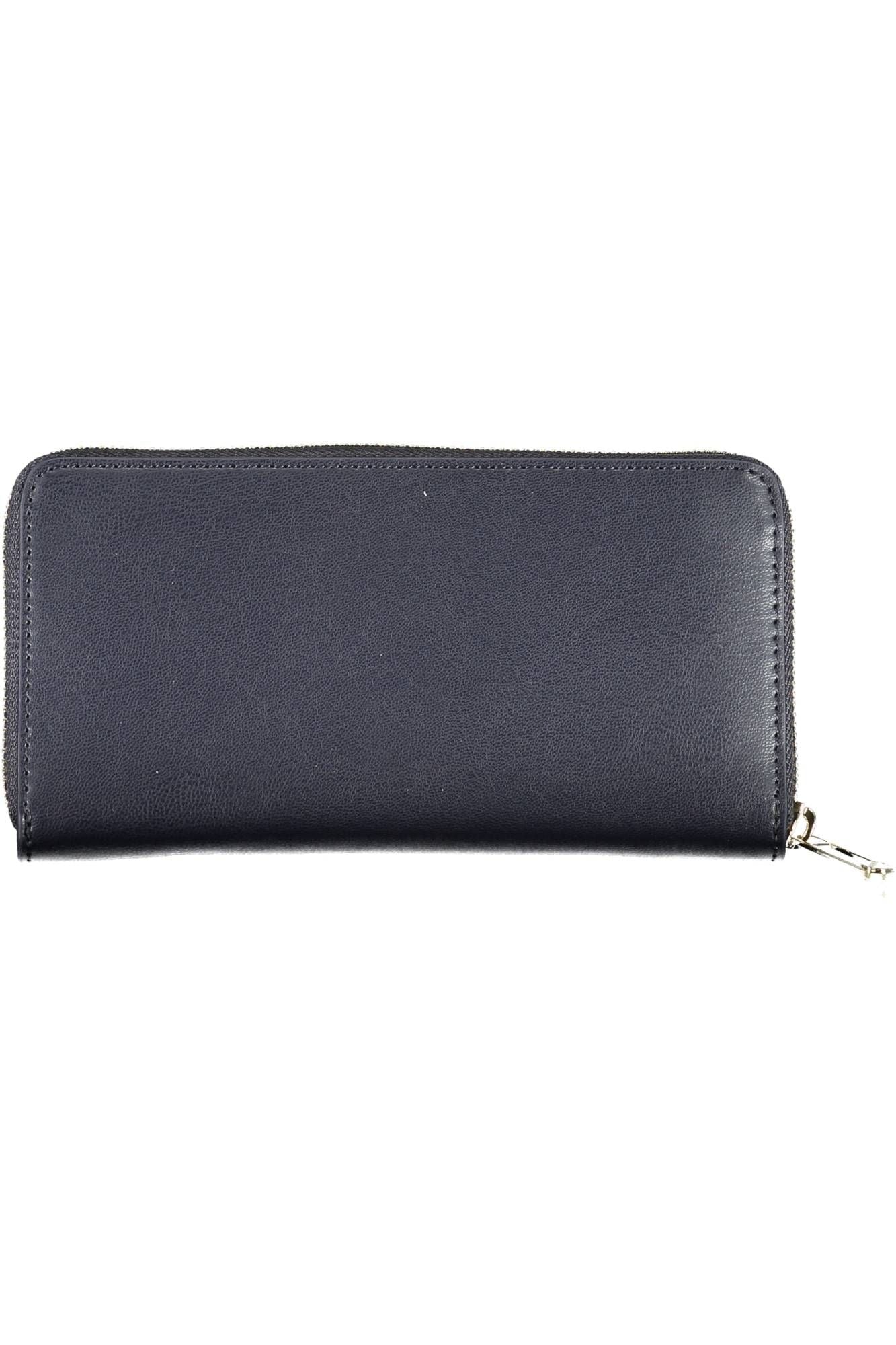 Blue Polyurethane Women Wallet